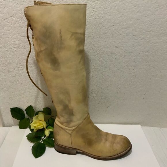 Bed Stu Womens Manchester Distressed Leather Tan Rustic boots sz 9 - Picture 2 of 16